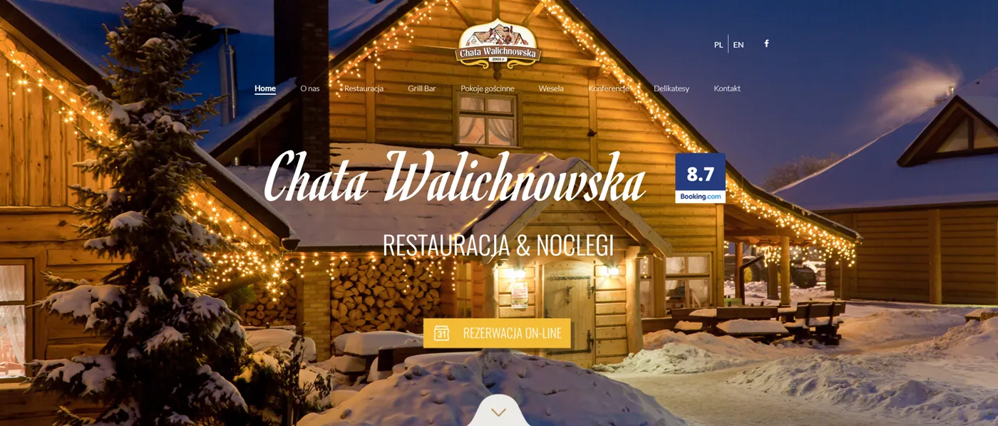 Realizacja www - Chata Walichnowska, restauracja i noclegi