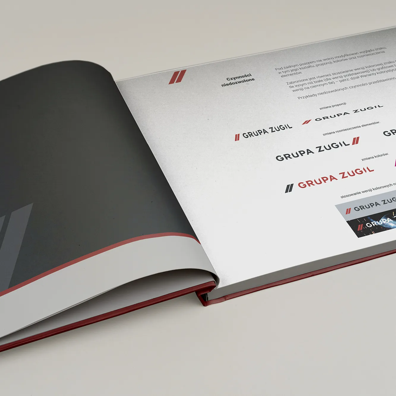 Księga znaku - wydrukowany brandbook Grupy Zugil